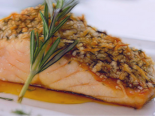 Un pavé de saumon en croûte